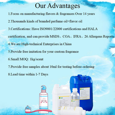 Factory Pure Natural Flavor Food Grade For Mint Toothpaste Making With Food Additives